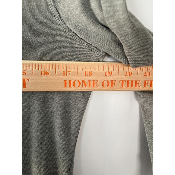 Lauren Ralph Lauren Sz L Stretch Knit Collar Dress Wood Leather Toggle Preppy - Picture 5 of 10